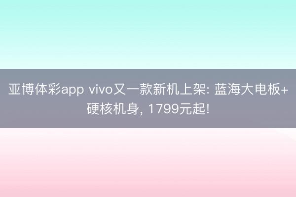 亚博体彩app vivo又一款新机上架: 蓝海大电板+硬核机身， 1799元起!